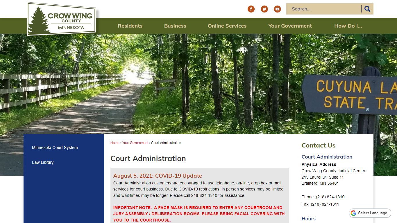 Court Administration | Crow Wing County, MN - Official Website